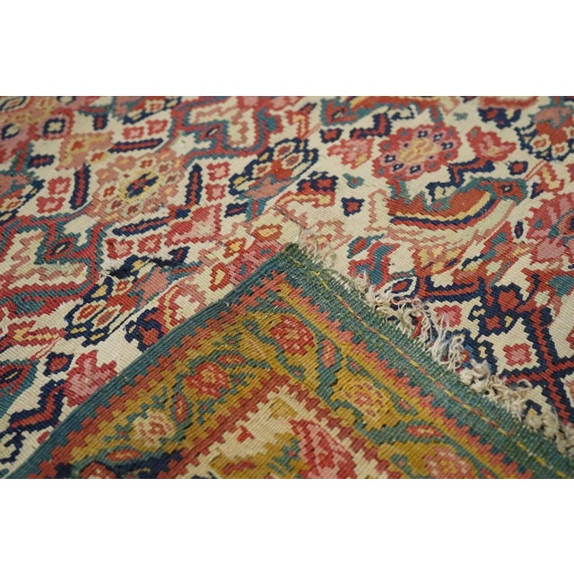 Antique Senneh Kilim Rug 4'7'' x 6'8'' For Sale - Image 4 of 10