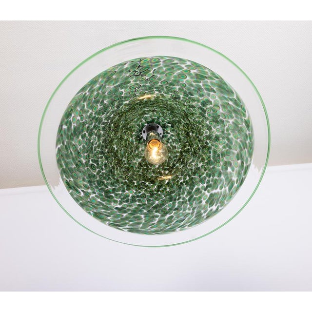 1970s Neverino Pendant Light in Green Murano Glass attributed to Vistosi, Italy, 1970s For Sale - Image 5 of 12