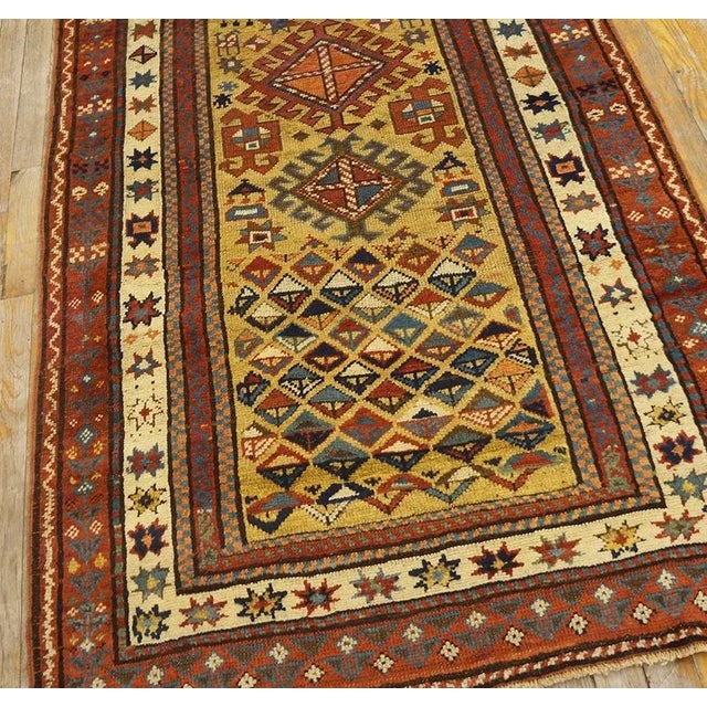 Goldenrod 19th Century S. Caucasian Carpet For Sale - Image 8 of 9