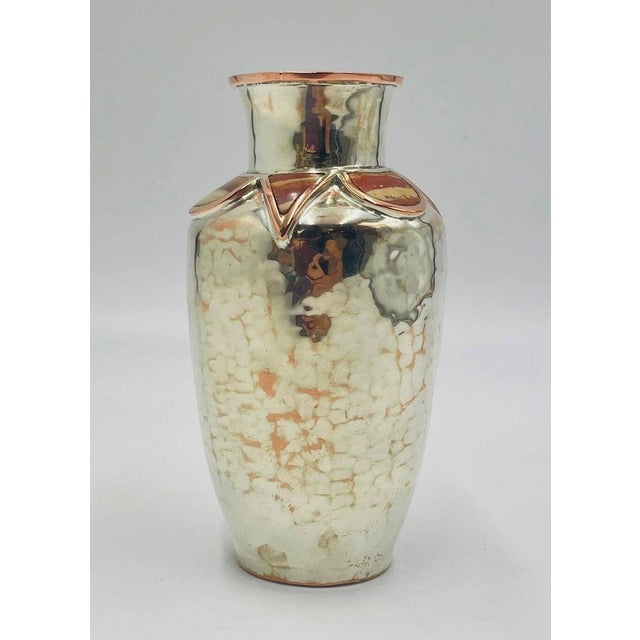 Emilia Castillo Vintage Silver Plated Flower Vase With Jasper Stone Inlay by Emilia Castillo For Sale - Image 4 of 16