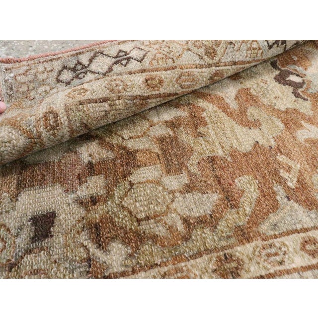 Terra Cotta Galerie Shabab Collection Early 20th Century Persian Malayer Runner For Sale - Image 8 of 8