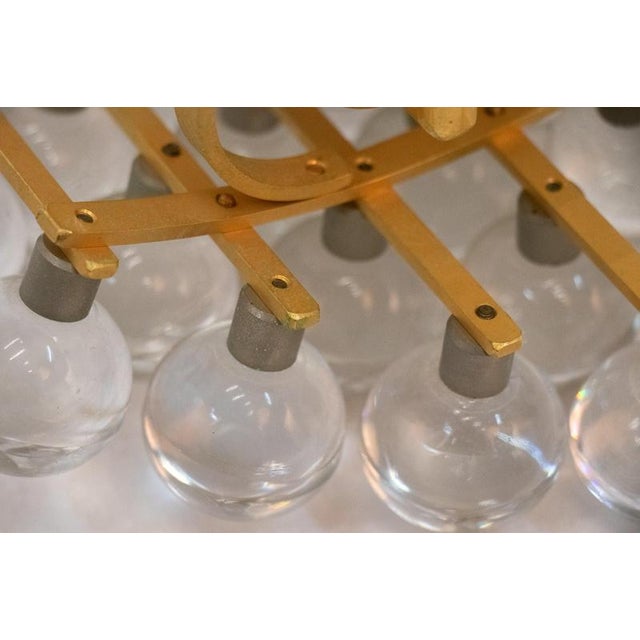 Cluster Wall Sconce Crystal Balls and Gold-Plated Brass by Christoph Palme for Palwa, 1960 For Sale - Image 6 of 8