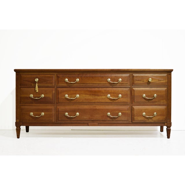 Mid 20th Century Mid Century Transitional Lowboy by Davis Furniture of Nashville Tn For Sale - Image 5 of 13