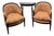 1990s Michael Taylor Classic Style Fluted Mahogany Arm Chair For Sale