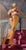 Following? by Clyde Steadman | Oil on wood panel of a figure ascending stairs in lingerie. For Sale