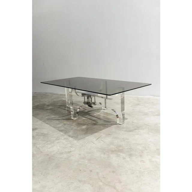 1970s Acrylic Glass Coffee Table by Michel Dumas, 1970s For Sale - Image 5 of 9