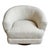 Wood U Back Club Upholstered Swivel Chair For Sale - Image 7 of 11