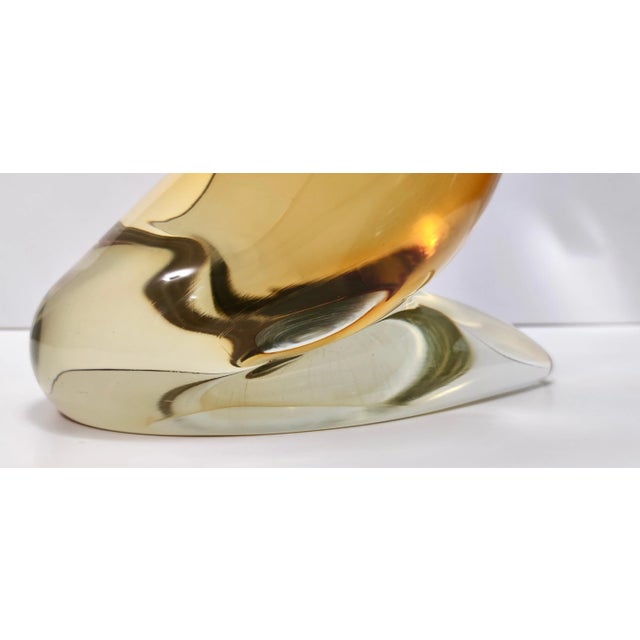 Decorative Chinese Figures in Amber Sommerso Glass by Archimede Seguso, 1960s, Set of 2 For Sale - Image 15 of 17