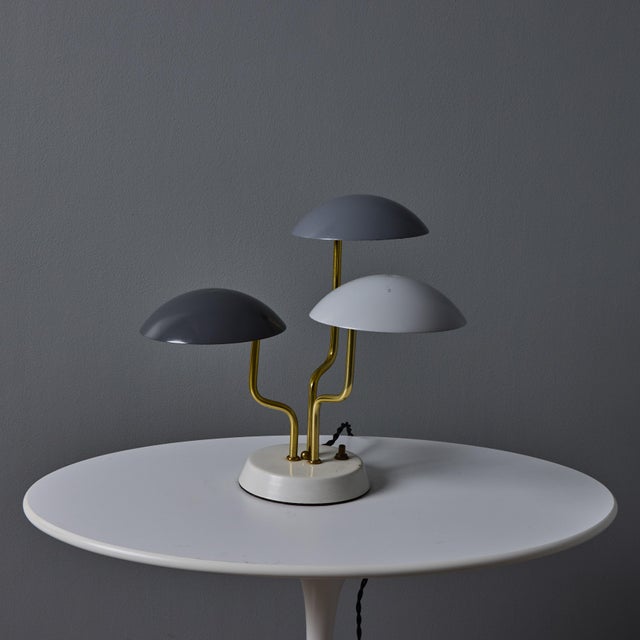 1950s Gino Sarfatti Tricolore Grey Table Lamp for Arteluce For Sale - Image 11 of 18