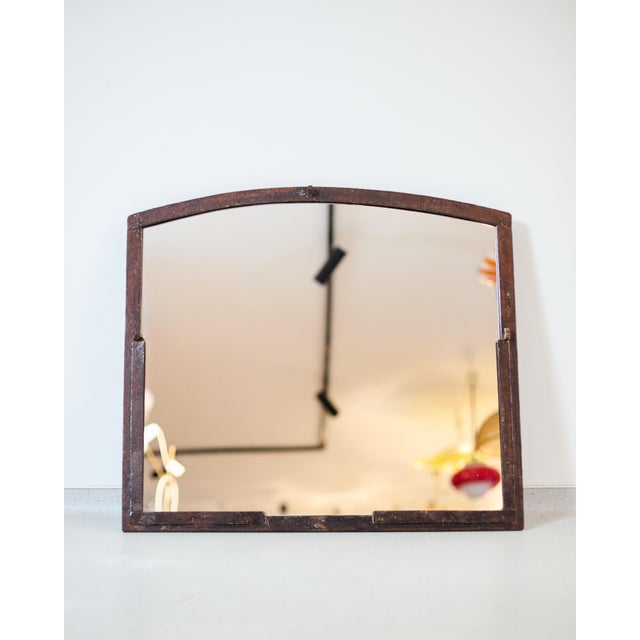 1970s Vintage Iron Framed Mirror, 1970s For Sale - Image 5 of 5