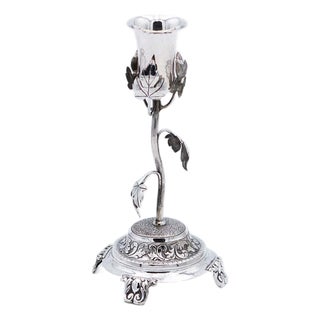 Silver Toothpick Holder with Chalice on Vine and Acanthus Leaves For Sale