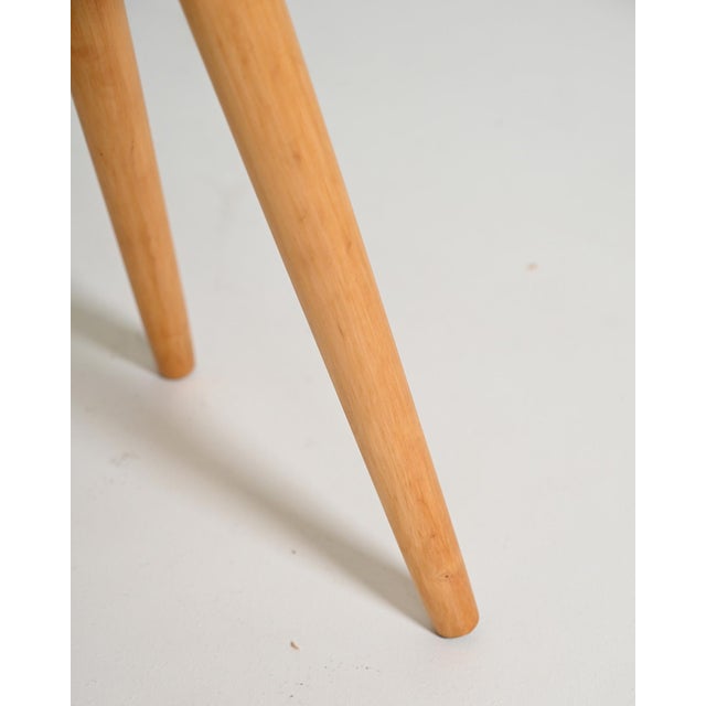 Scandinavian Stool with Round Seat, 1950s For Sale - Image 3 of 5