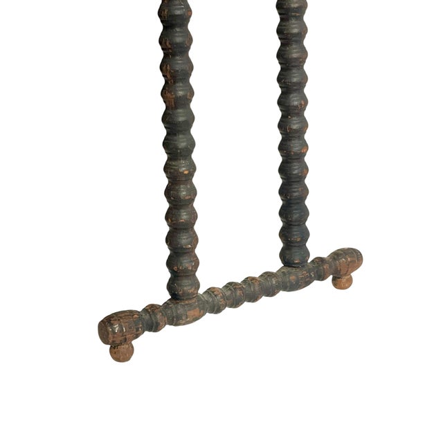 Brown Antique Bobbin-Turned Oak Blanket Stand / Towel Rack, Early 20th Century For Sale - Image 8 of 16
