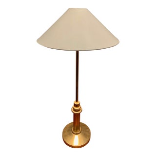 1980s Small Brass Telescoping Table Lamp For Sale