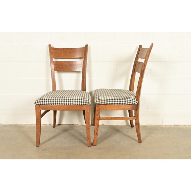 Stickley Mission Oak Arts & Crafts Dining Chairs, Set of Six For Sale In South Bend - Image 6 of 14
