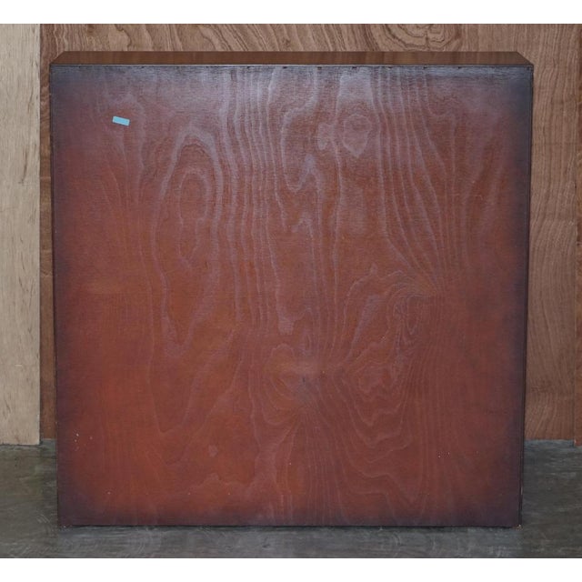 Vintage Bookcases in Flamed Hardwood from Shaws of London, Set of 2 For Sale - Image 16 of 17