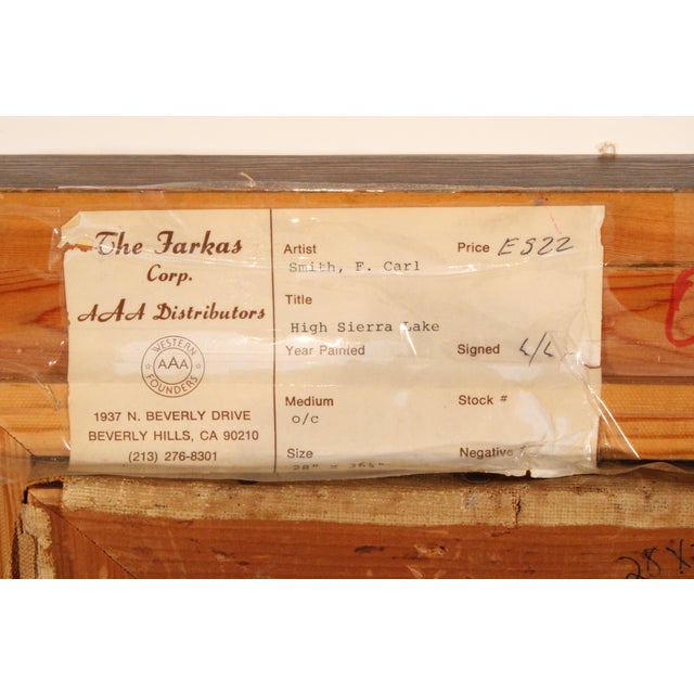 High Sierras Landscape Painting by Frederick Carl Smith (1886-1955) For Sale - Image 11 of 12