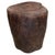 Andrianna Shamaris Modern Organic Charred Teak Wood Tall Side Table For Sale