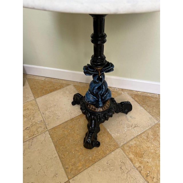 Hand-Painted Cast Iron Sea Monster Pub Occasional Table For Sale - Image 6 of 10