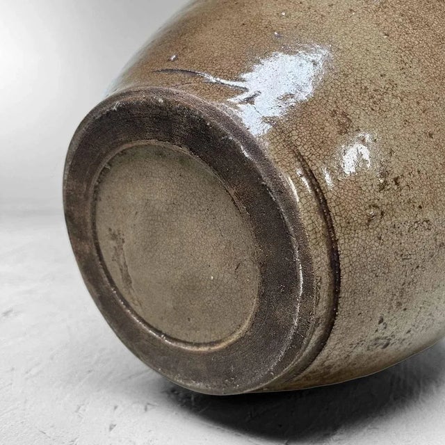 Ceramic Nature Glazed Tsubo, Shōwa Period, Japan, 1950s For Sale - Image 7 of 10