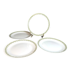 Vintage Corelle Spring Blossom Crazy Daisy 10” Dinner Plates-Set of 4