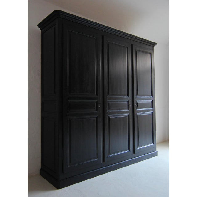 Large Vintage Black Wardrobe For Sale - Image 9 of 18