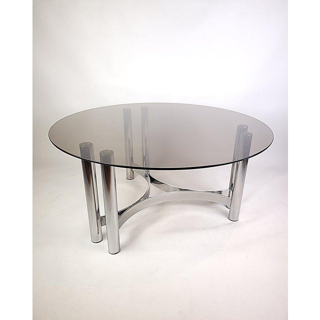 Vintage Coffee Table with Smoked Glass Top, 1970s For Sale - Image 6 of 18