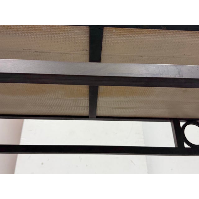 Custom Design Iron + Quartz Stone Console Table For Sale - Image 12 of 12