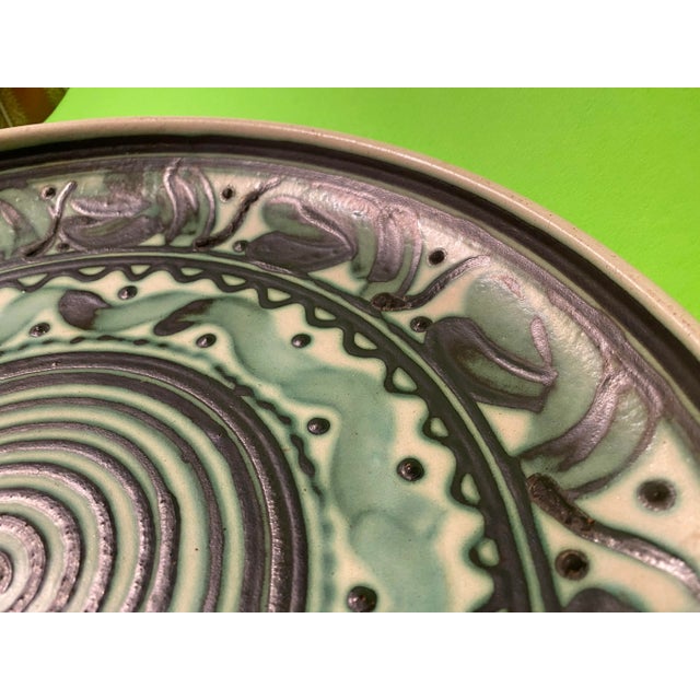 1940s Vintage Kupittaa Savi Art Deco Pottery Charger For Sale - Image 5 of 10