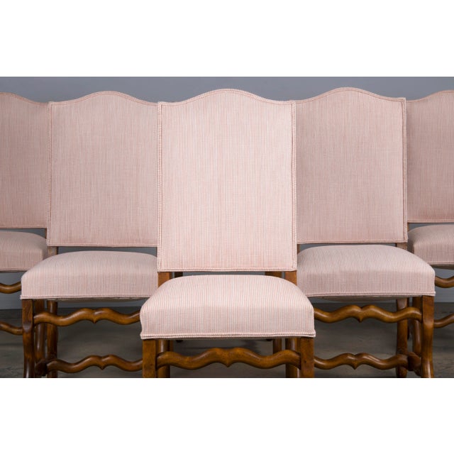 Antique set of six French dining chairs made in the style of Louis XIII style, sourced from Provence, France. Beautifully...