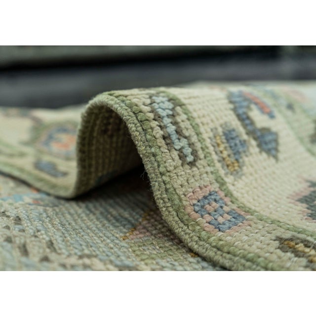 Textile Turkish Oushak Rug 2'7" x 6'2" #19220 For Sale - Image 7 of 8