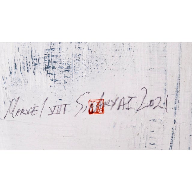 Marvel.VIII Stunning shades of gray are contrasted and complemented by gold leaf with a twist in this one-of-a-kind...