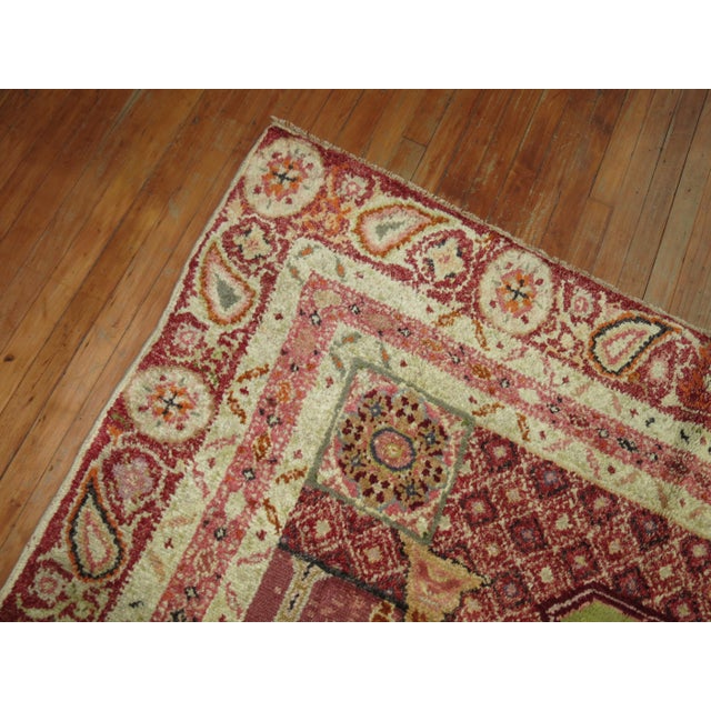 Textile Antique Zabihi Collection Turkish Ghiordes Scroll Rug - 6'6" x 8'6" For Sale - Image 7 of 10