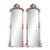Late 20c Rococo Silver Finish Floor Mirrors – 2 Pc For Sale