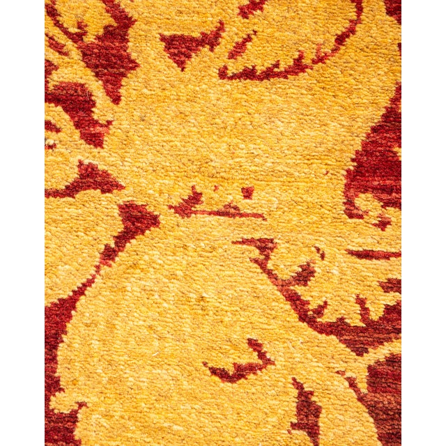 Traditional Mogul, One-of-a-Kind Hand-Knotted Runner Rug - Red, 2' 9" x 10' 0" For Sale - Image 3 of 8