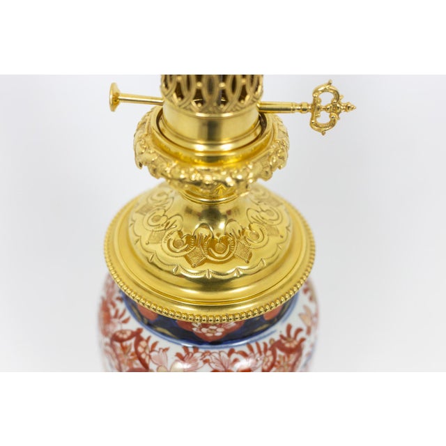 Imari Porcelain & Gilt Bronze Table Lamps, 1880, Set of 2 For Sale - Image 6 of 11