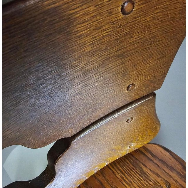 Brutalist Oak Dining Chairs, 1960s, Set of 4 For Sale - Image 14 of 18