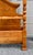 Wood Vintage Solid Oak Queen Bed Poster Headboard Footboard Carved Shell Traditional For Sale - Image 7 of 16