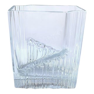 VTG Finland Littala Sointu Art Glass Vase Designed by Tapio Wirkkala /3d /7.25” For Sale