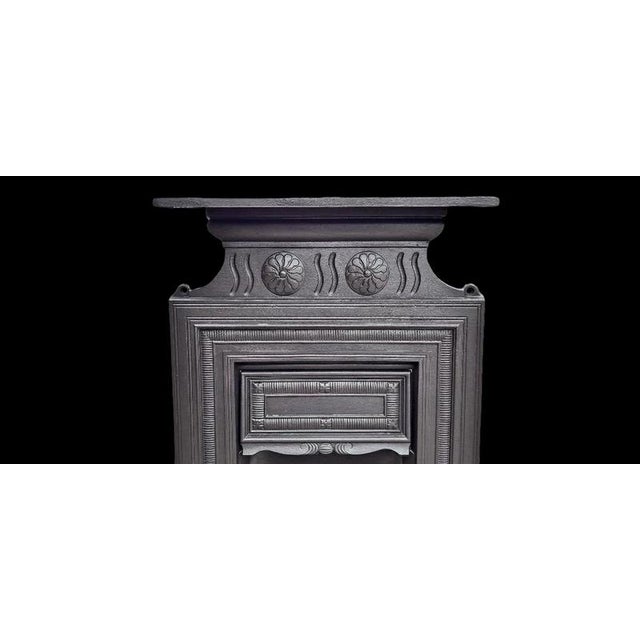 Antique Victorian Cast Iron Fireplace Surround and Grate, 1800s For Sale - Image 6 of 14