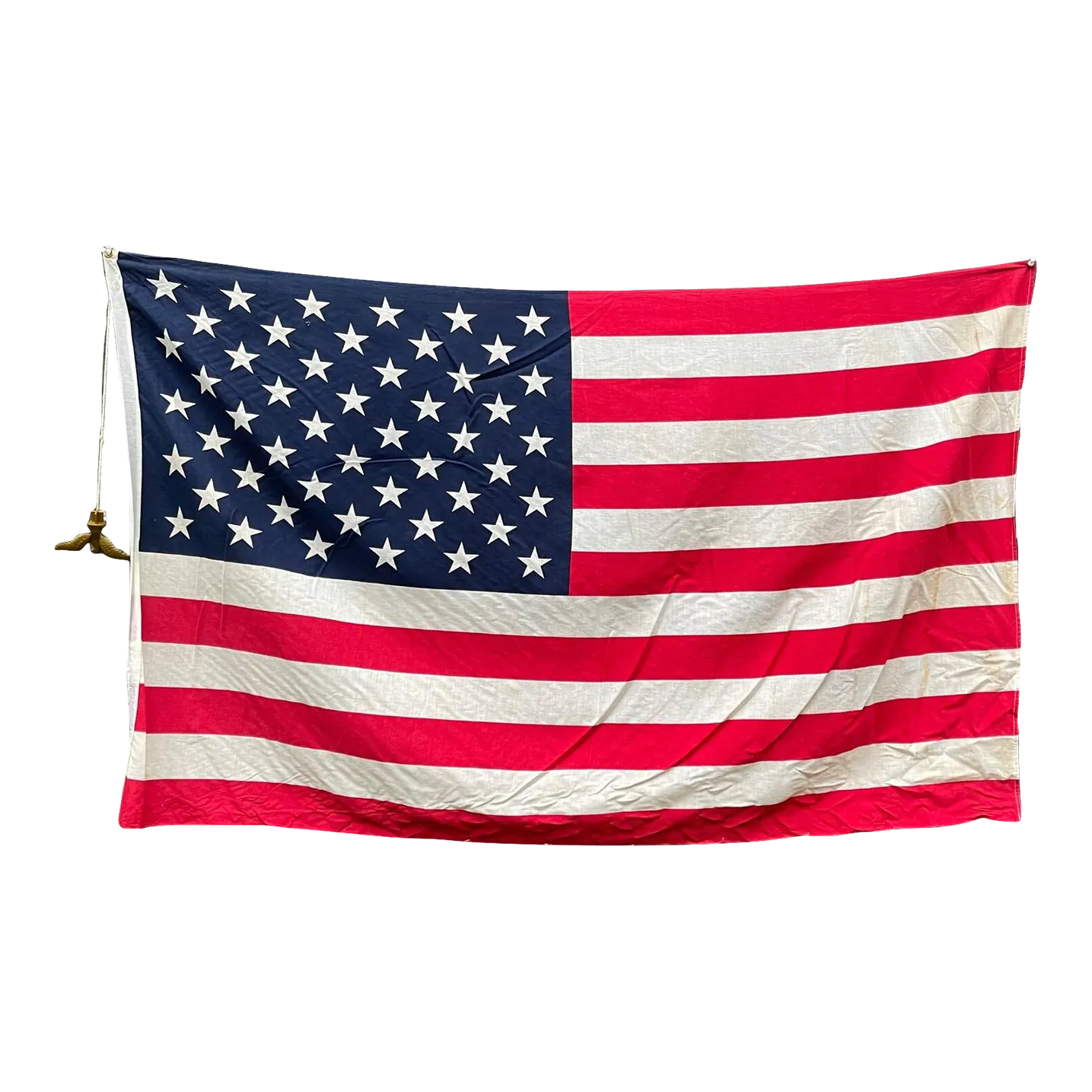 Vintage American Flag 1960's Printed Cotton With Original Box. 50
