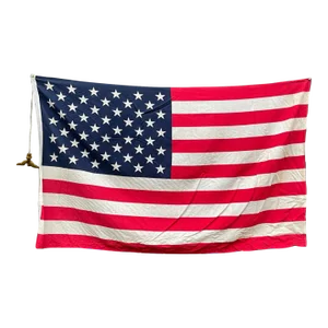 Vintage American Flag 1960's Printed Cotton With Original Box. 50 Star