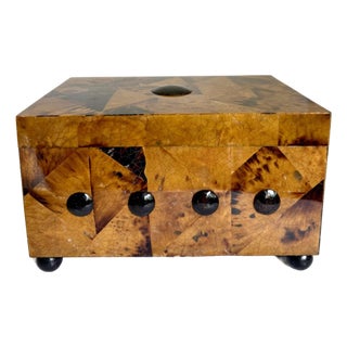 1970's Vintage Tessellated Penshell Mosaic Lacquered Box For Sale
