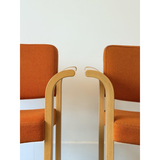 Mid-Century Modern Orange Stacking Armchairs by Rud Thygesen & Johnny Sørensen for Magnus Olesen, Denmark, 1970s, Set of 2 For Sale - Image 16 of 18