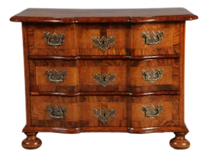 Very Small Mid-18th Century Baroque Chest of Drawers in Walnut, 1750