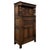 Antique English Narrow Carved Oak Court Cabinet, 1900s For Sale - Image 3 of 11