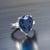 Natural Sapphire Diamond Ring Size 6.5 14k W Gold 17.73 TCW Certified For Sale In New York - Image 6 of 13