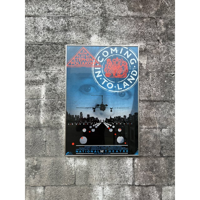 Vinatge "Coming in to Land" the National Theater Original Promotional Poster Signed by Maggie Smith. For Sale - Image 12 of 14