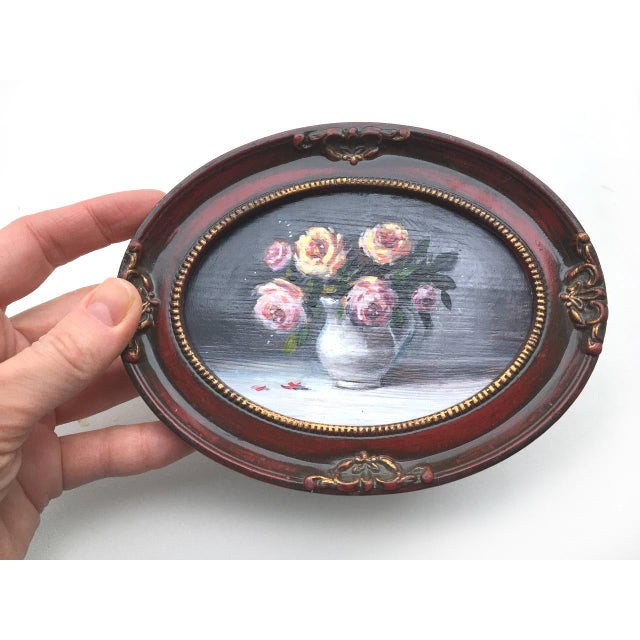 Rose Framed Original Floral Roses Painting Style Wall Decor by Valeriya Serova For Sale - Image 8 of 9