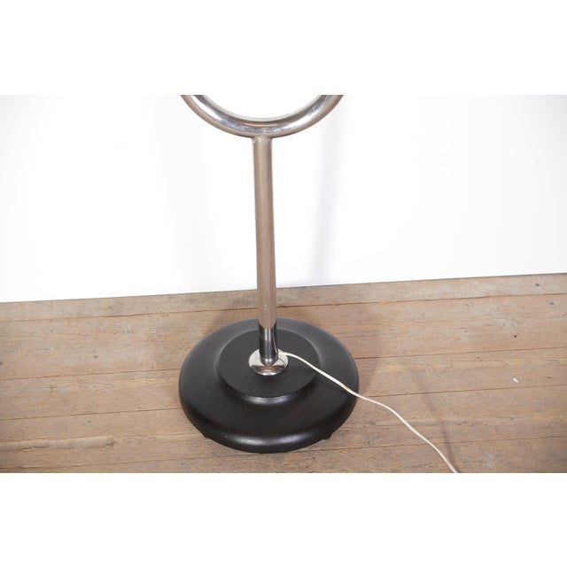 Modernist Chrome Floor Lamp, Former Czechoslovakia, 1940s For Sale - Image 4 of 17